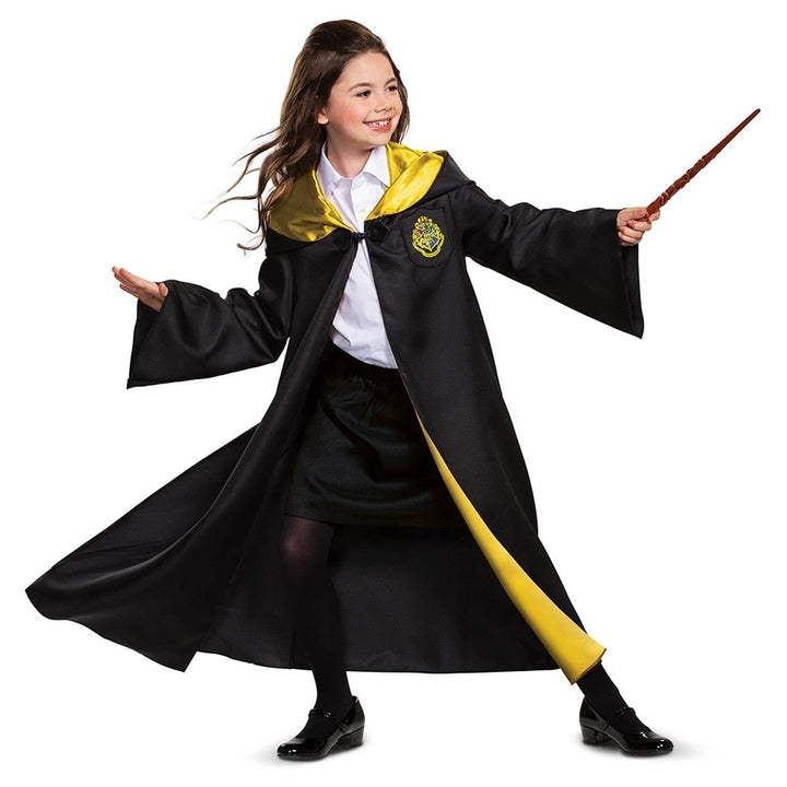 Harry Potter Hogwarts Robe Cloak Deluxe Kidz size S 4 6 Hooded Cape Costume Disguise Image 3