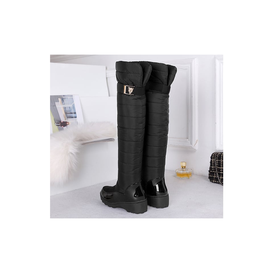 EI Contente Klasina Ladies Over Knees Platform Boots - Black Factory size-38 (UK4) (EU37) Image 2