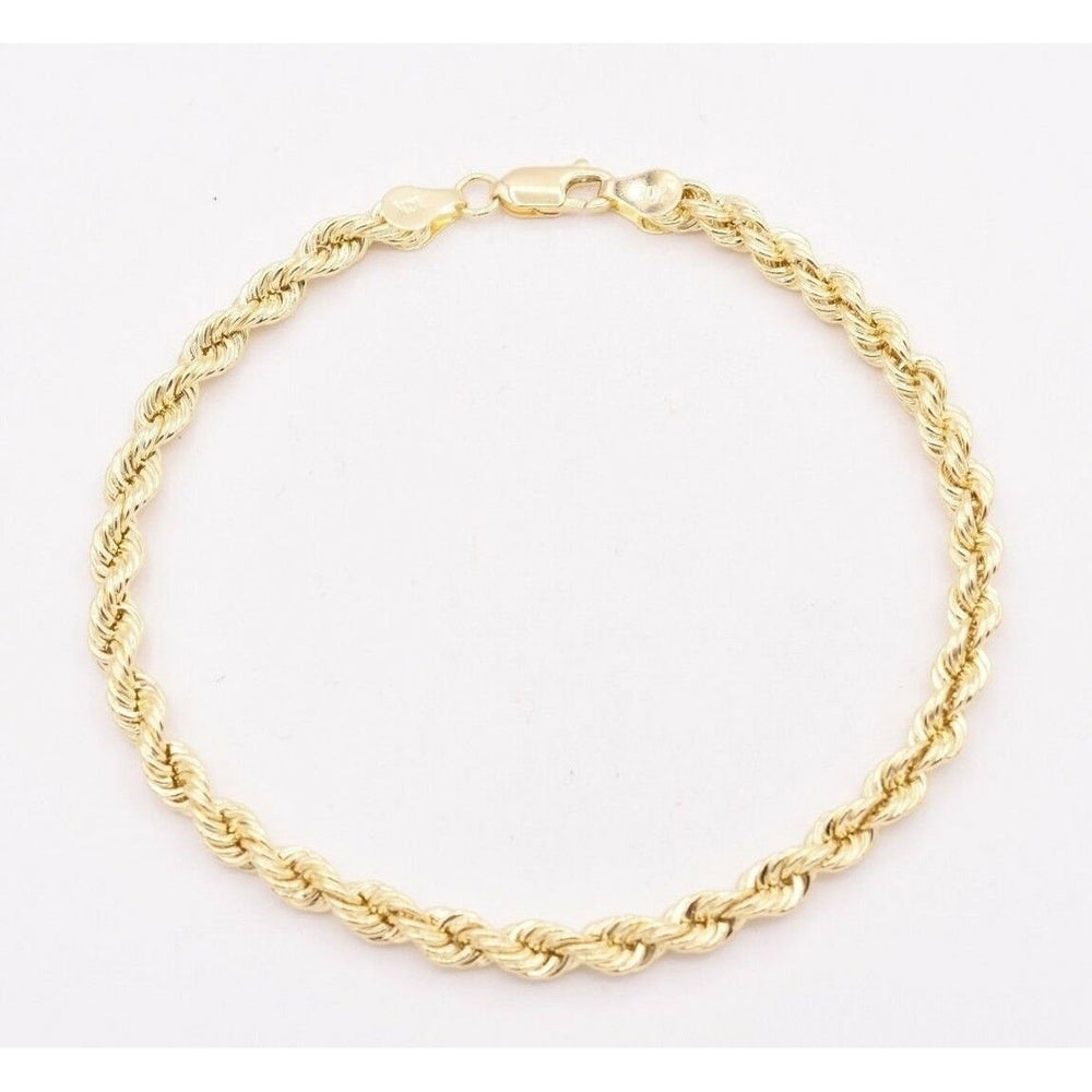Yellow Gold Filled High Polish Finsh  White Gold Filled High Polish Finsh  Unisex Gold Bracelet Anklet Image 2
