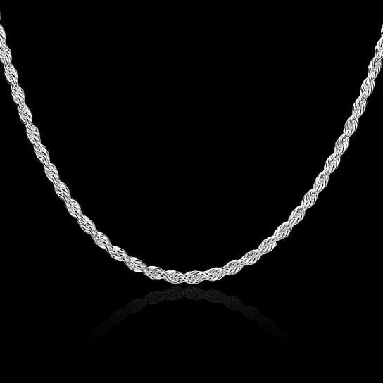 Italian Diamond Cut Silver Filled High Polish Finsh  Rope Chain Image 1