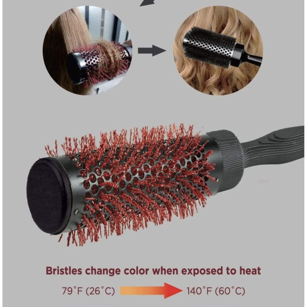 2 Color-Changing Thermal Round Brush - Black Image 3