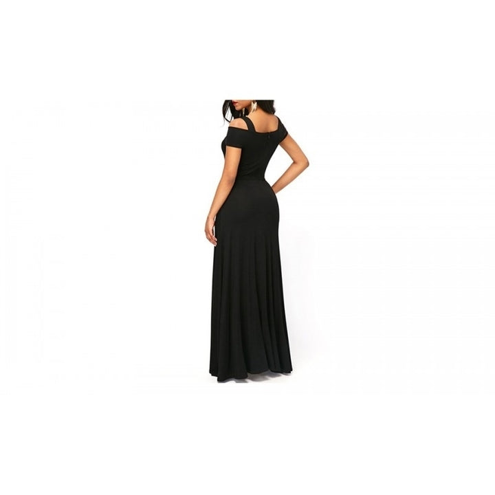 EI Contente Fabiana Cold Shoulder Maxi Dress - Black S (FS-XL) Image 3