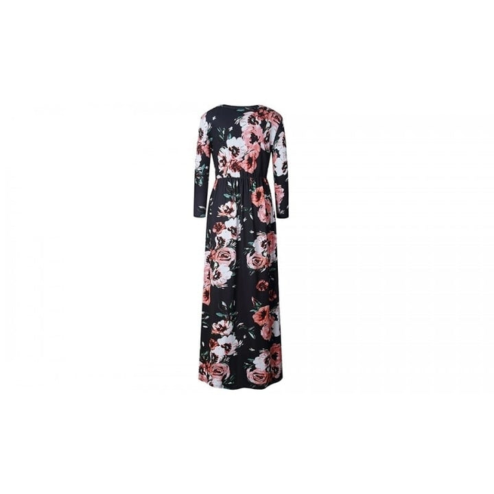 EI Contente Avellina Floral Maxi Dress - Black S (FS-M) Image 3