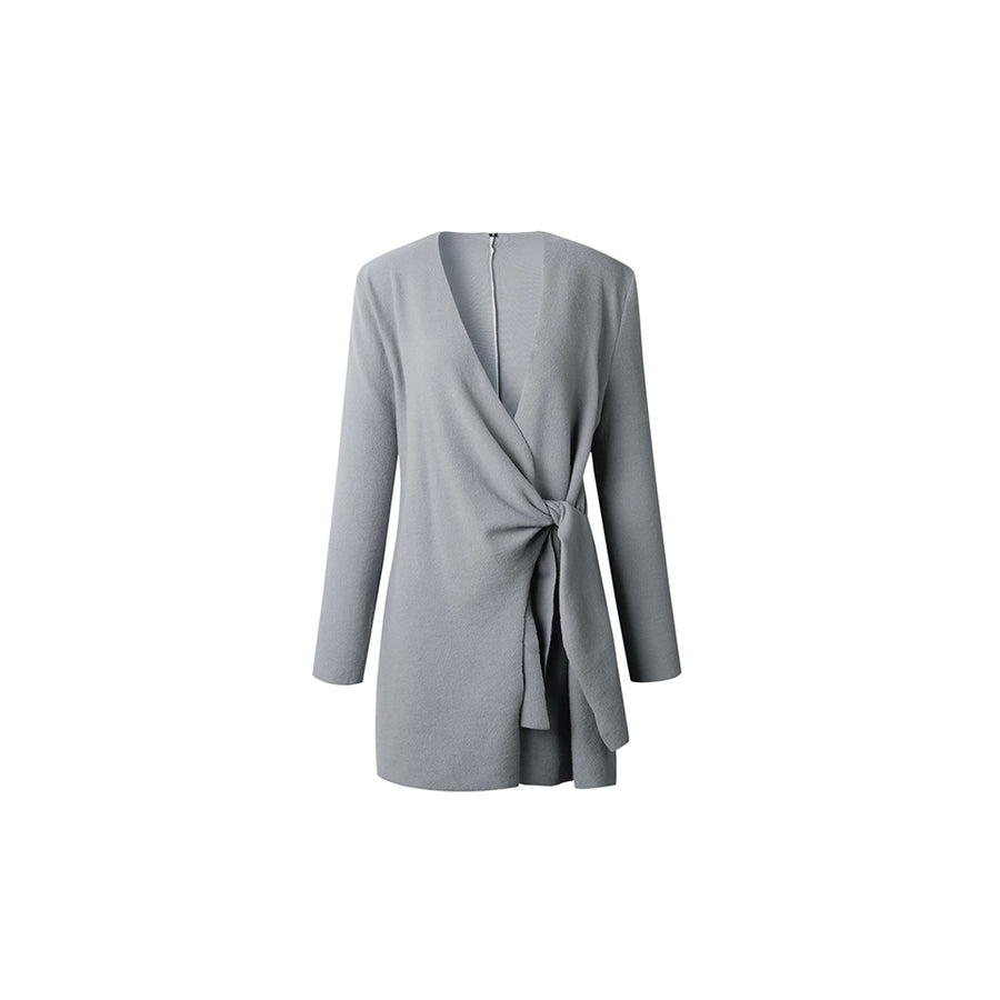 EI Contente Jacinta Long Wrap Cardigan - Grey 2XL (FS-XL) Image 1