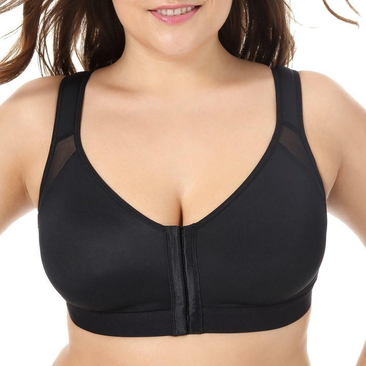 EI Contente Noelle Posture Correcting Bra with Front Fastening - Black M Image 1