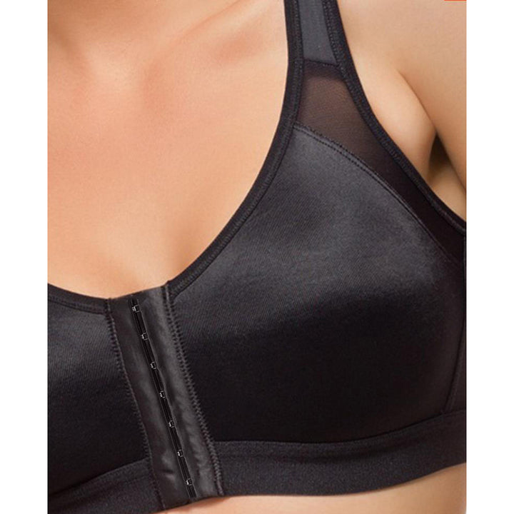 EI Contente Noelle Posture Correcting Bra with Front Fastening - Black S Image 3