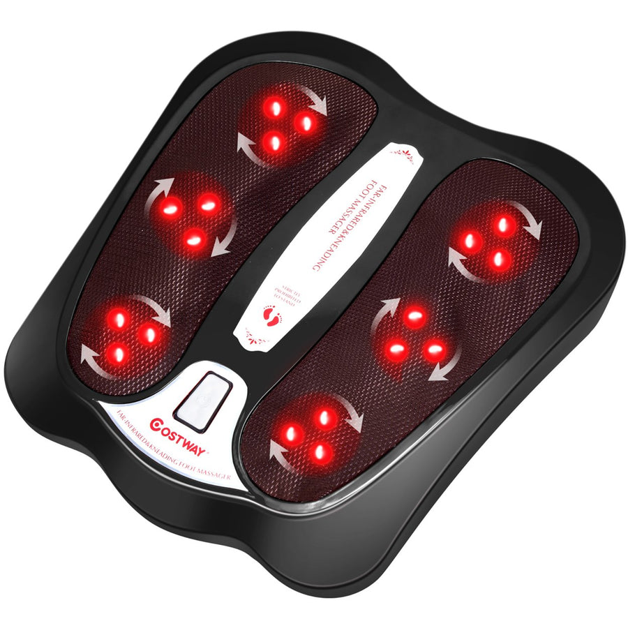 Costway Foot Massager with Shiatsu Heated Electric Kneading Foot and Back Massager Image 1