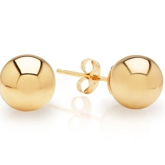 Solid 14Kt Gold Filled Ball Stud Earrings Image 1