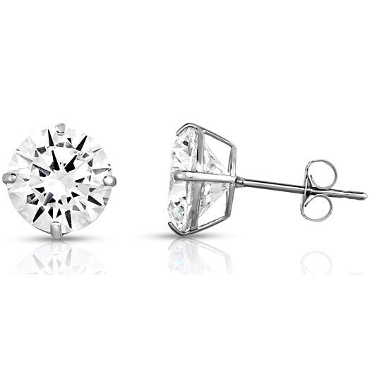 4.00 CTTW  Elements Crystal Silver PlatedStud Earrings Image 1
