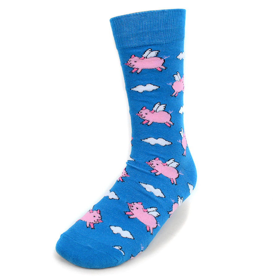 Mens Flying Pig Novelty Socks Image 1