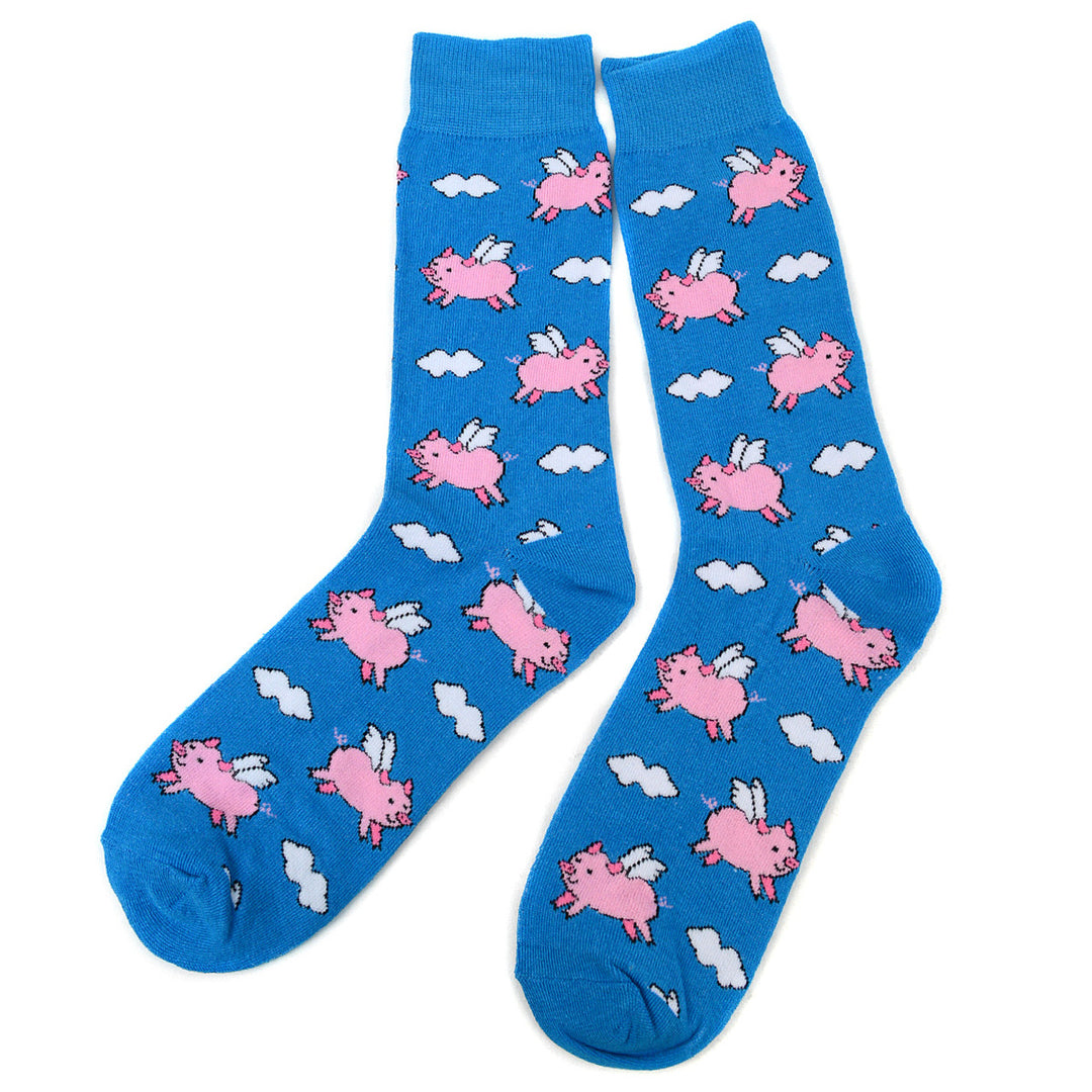 Mens Flying Pig Novelty Socks Image 4