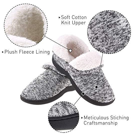 VONMAY Womens Memory Foam Slippers Cozy Booties Indoor Outdoor Non-Slip Image 4