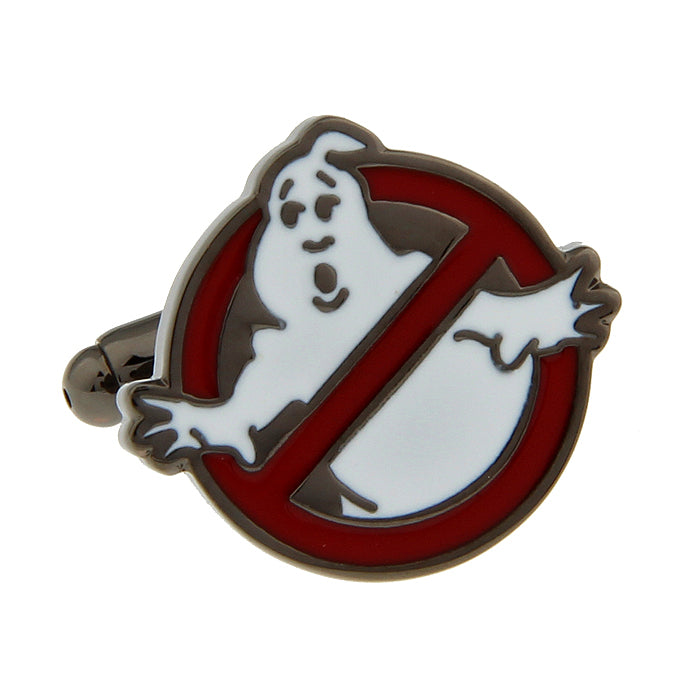 Ghost Buster Cufflinks Red White Grey Enamel Ghost Busters Comic Halloween Cuff Links Gifts for Him Husband Comes with a Image 2