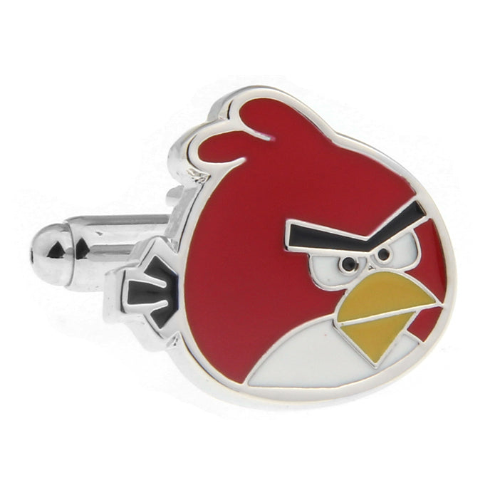 Red Bird Cufflinks Fun Video Game Cuff Links Comes with Gift Box Image 3
