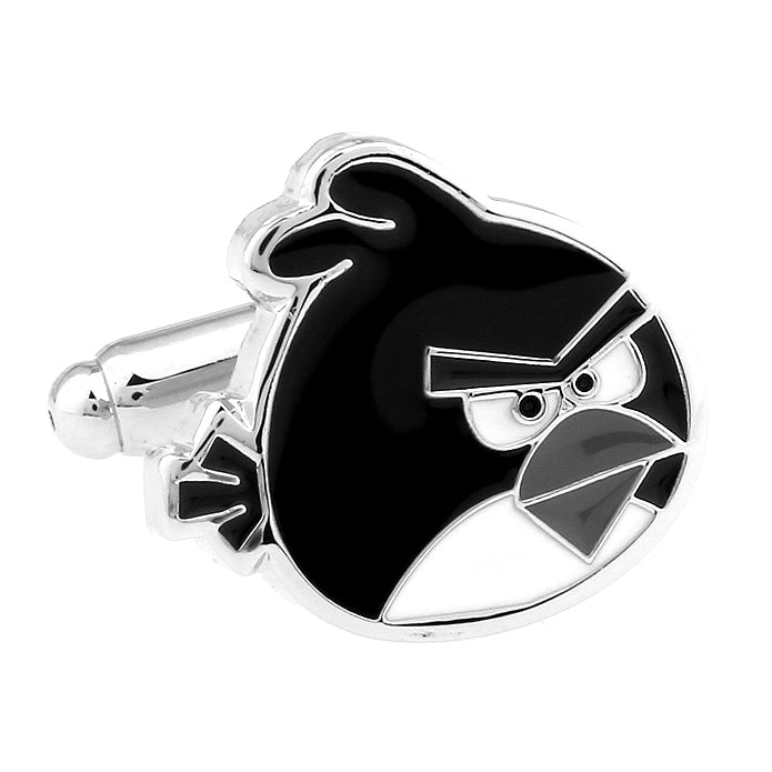 Black Bird Cufflinks Fun Video Game Cuff Links Comes with Gift Box Image 3