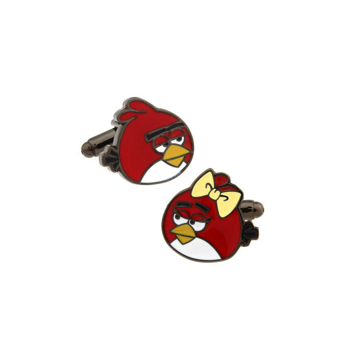 Papa and Momma Bird Cufflinks Fun Video Game Cuff Links Comes with Gift Box Image 1