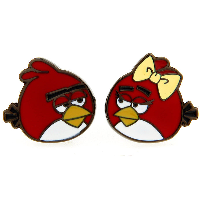 Papa and Momma Bird Cufflinks Fun Video Game Cuff Links Comes with Gift Box Image 3