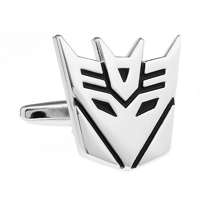 Decepticons Cufflinks Super Hero Transformers Cuff Links Silver Black Show Off Your Hero Keepsakes Cool Fun Collector Image 3