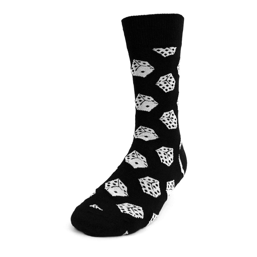Mens Dice Novelty Socks Black White Dice Image 1