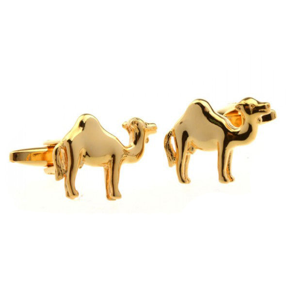 Gold Camel Cufflinks 3D Design Hump Day Camel Cuff Links Comes with Gift Box Image 1