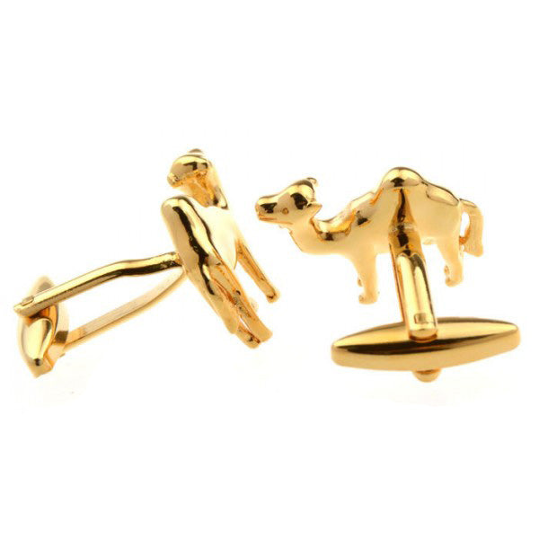 Gold Camel Cufflinks 3D Design Hump Day Camel Cuff Links Comes with Gift Box Image 2