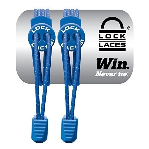 LOCK LACES (Elastic Shoelace and Fastening System) (Blue) 48-Inch ROYAL BLUE Image 1