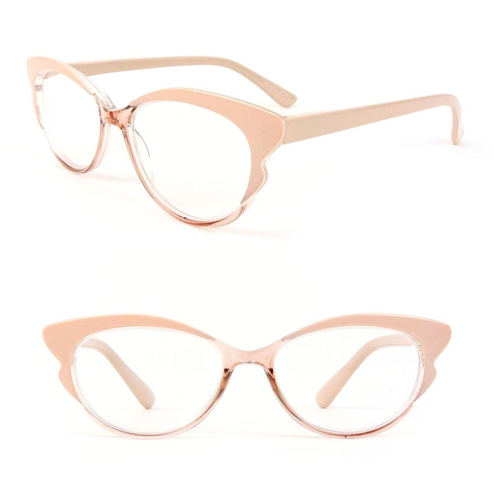 Cat Eye Frame Spring Hinges Fashion Womens Reading Glasses Image 1