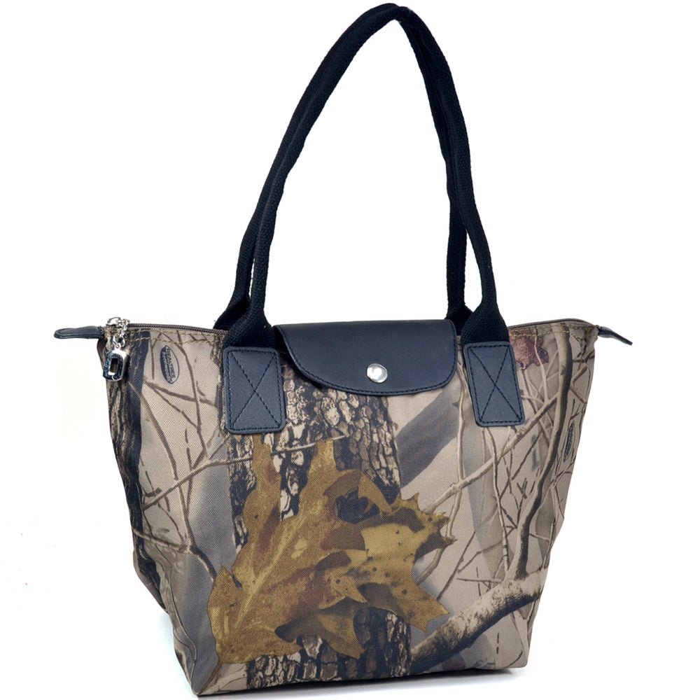 Womens Vintage Camouflage Laptop Tote Shoulder Bag Faux Leather Work Purse 13.5W Image 2