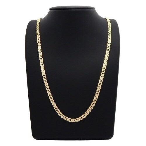 14k Gold Filled Mat Finish Mariner Link Chain 24" Great Gift Image 1