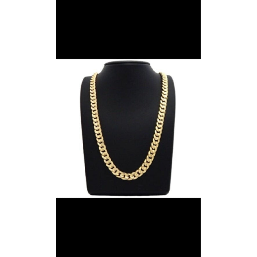 18k Gold Filled Miami Cuban Link Chain Image 1