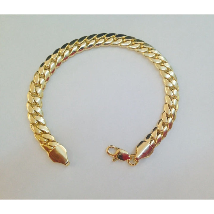 18k Gold Filled Miami Cuban Bracelet Image 1