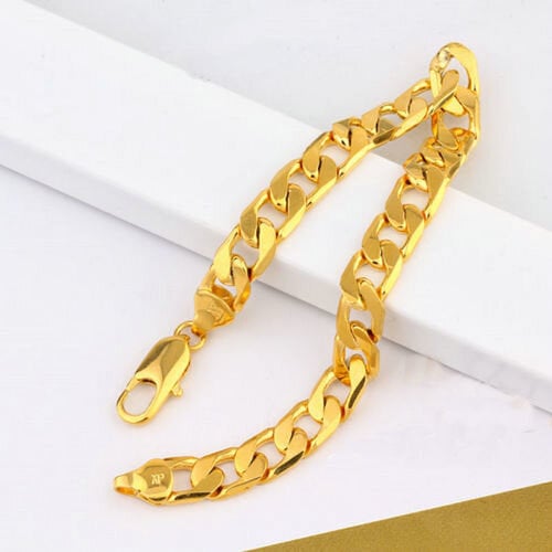 18k Gold Filled Cuban Link Bracelet Image 2