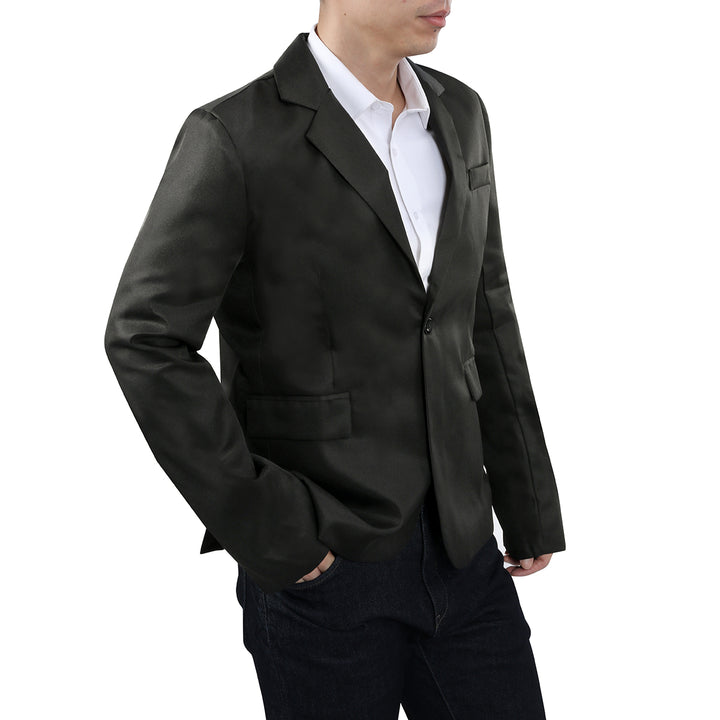 Men Suit Black Spring Autumn Dress Coat Single Row One Button Business Suit Slim Casual Coat for Men Image 4