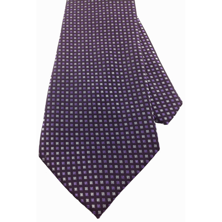 Mens Necktie Silk Tie Purple Square Light Purple Silk Tie Hand Made Executive Pro Design Birthday Christmas Valentines Image 3