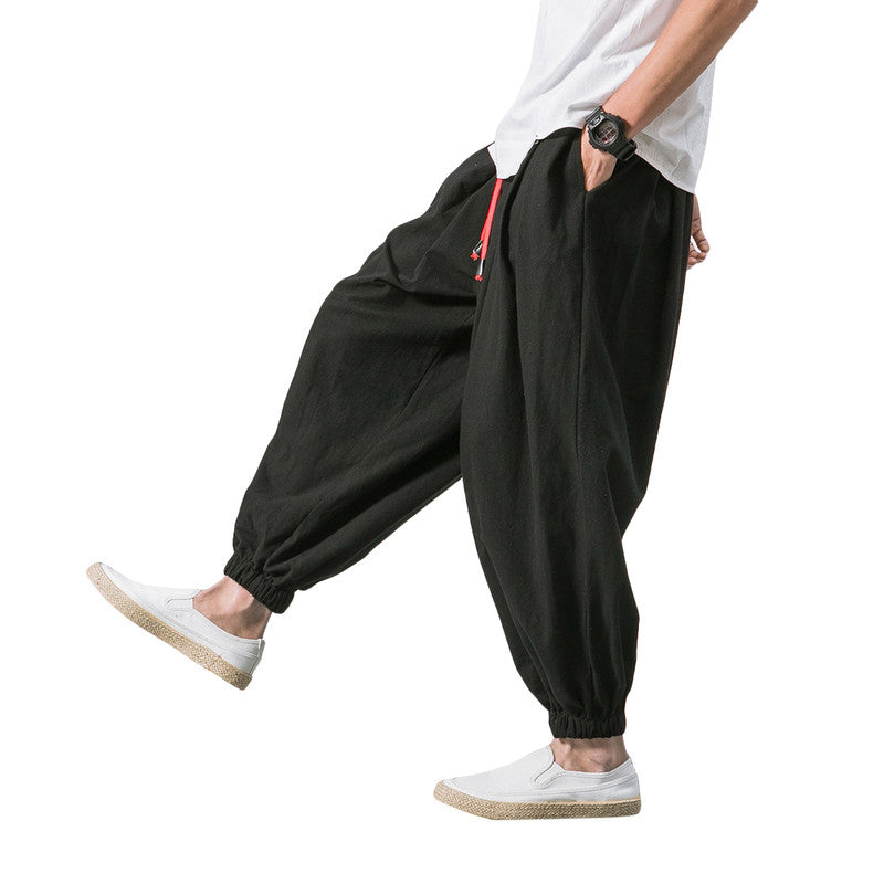 Men Casual Pants Cotton Casual Slim Streetwear Teenager Sweatpants Ankle-length Trousers Men Image 1