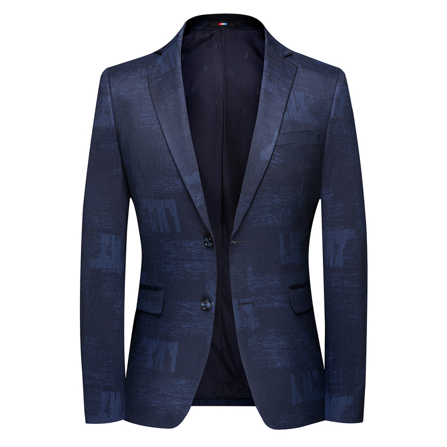 Men Suit Jacket Mens Printed Two Buttons Without Split Suit Men CoatHomme Marriage Masculino Best Men Blazer Image 1