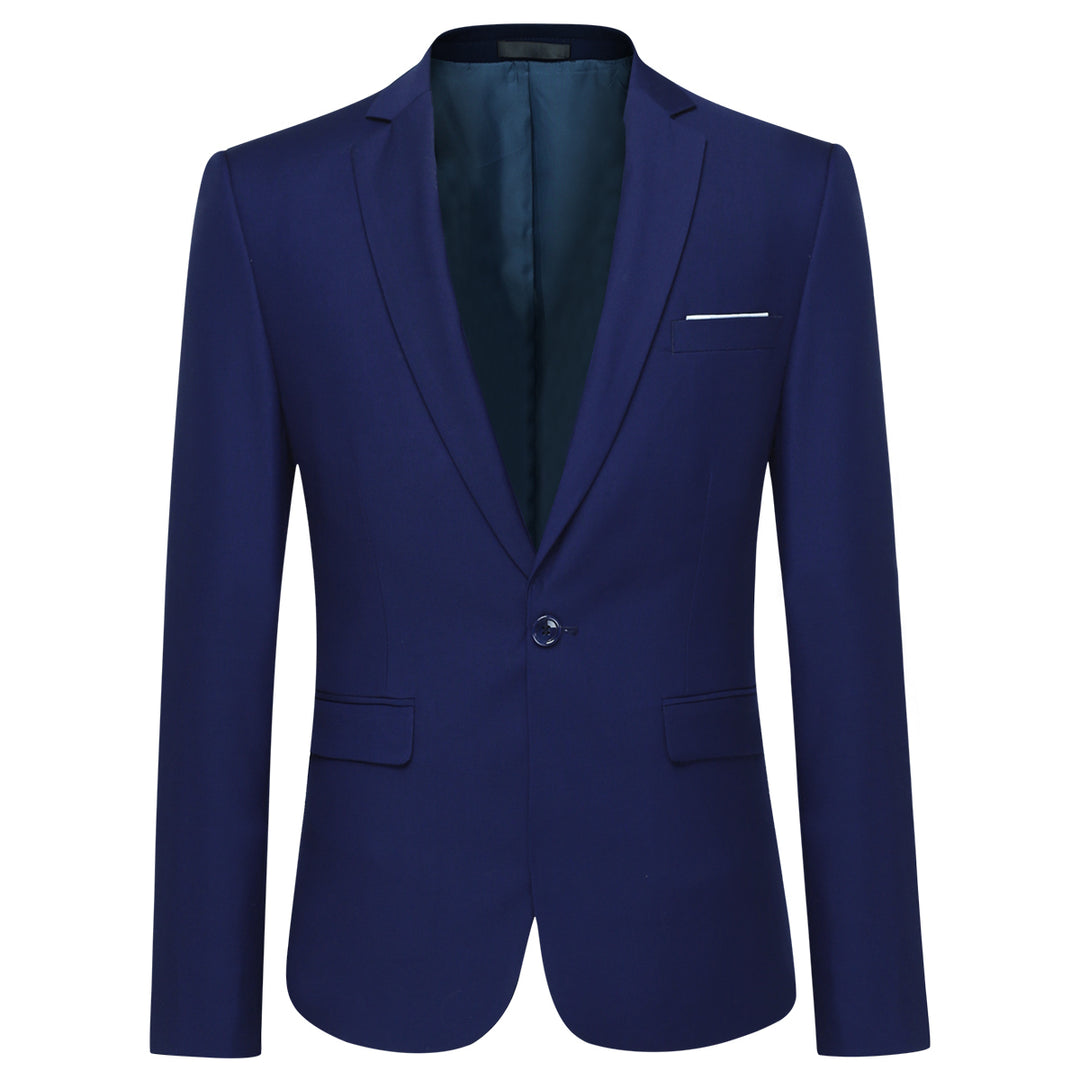 Men Blazer Men Jackets Solid Color Business Wedding Party Jackets Slim Fit Blazer Elegant Formal Men Coat Image 1