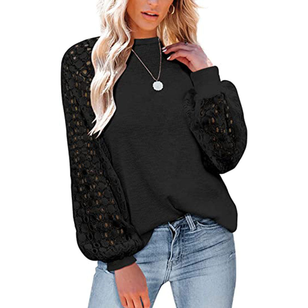 Round Neck Loosen Casual Tops Image 2