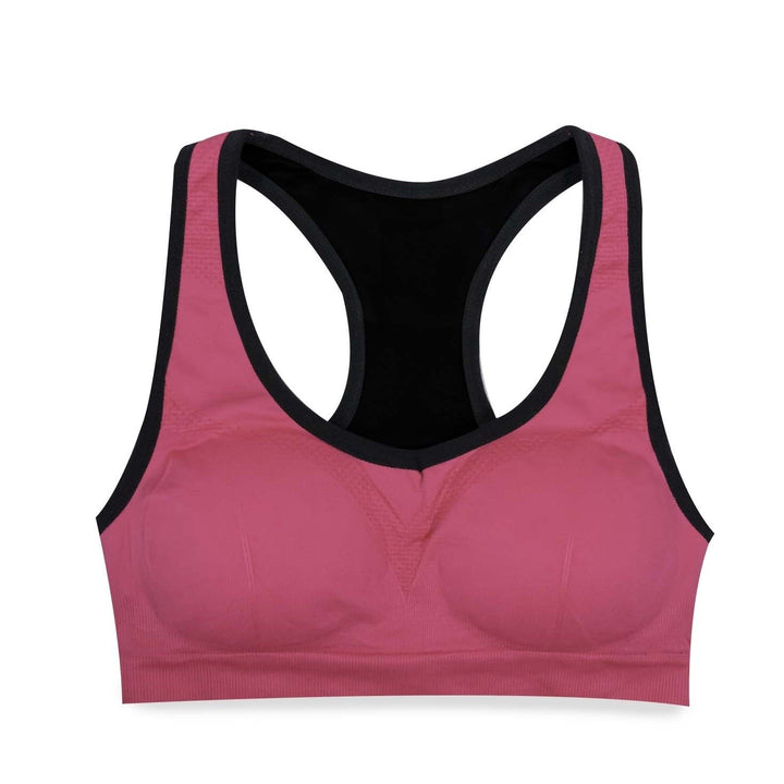 Moisture-Wicking Racerback Sports Bra Women Yoga Workout 4 Colors Nylon Blend Image 1