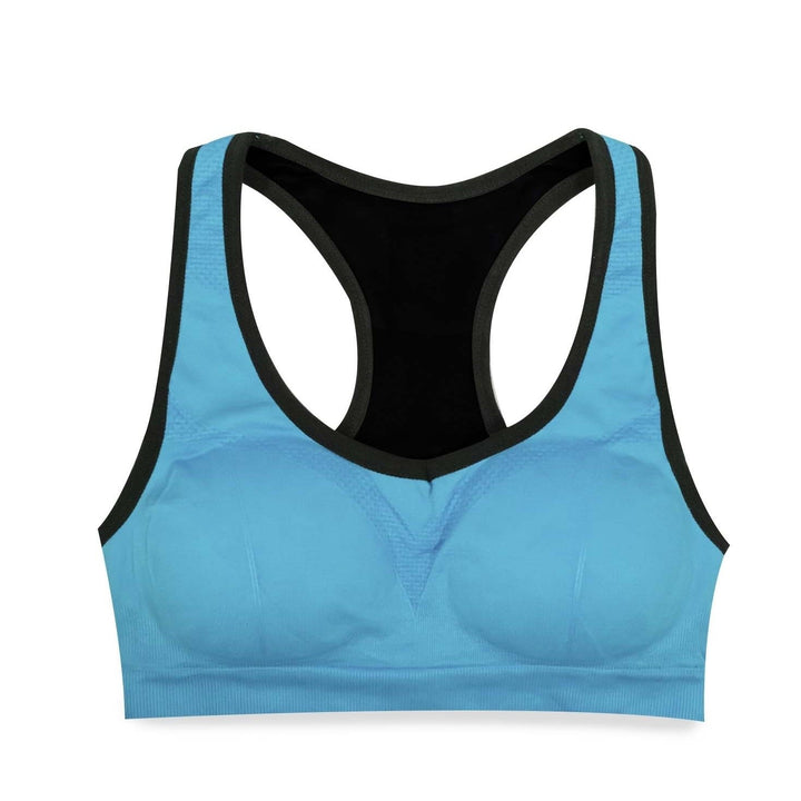 Moisture-Wicking Racerback Sports Bra Women Yoga Workout 4 Colors Nylon Blend Image 1