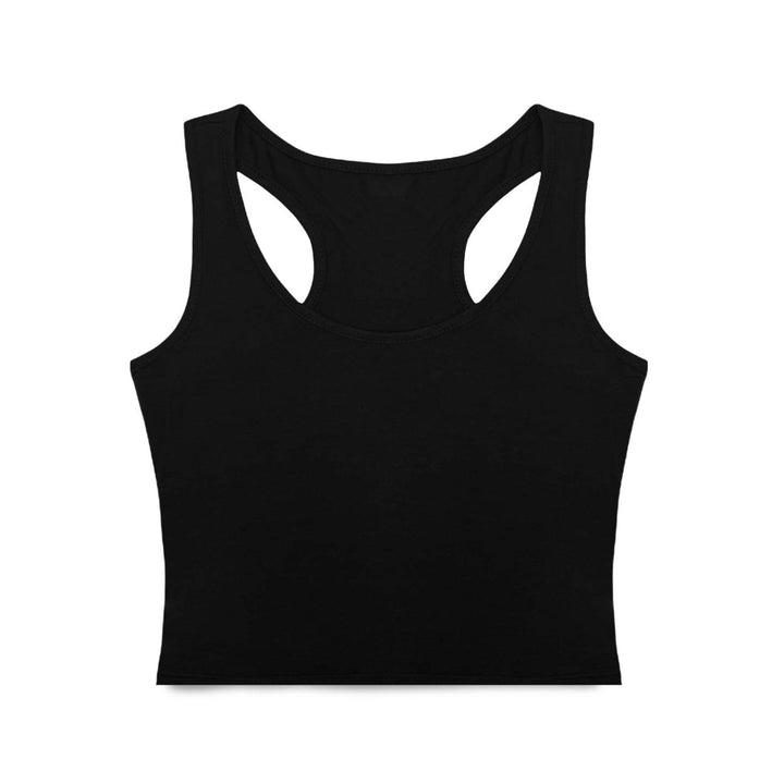 4 Pack Womens Crop Sleeveless Racerback Tank Tops Black Grey Navy White Sizes M-XL Image 4