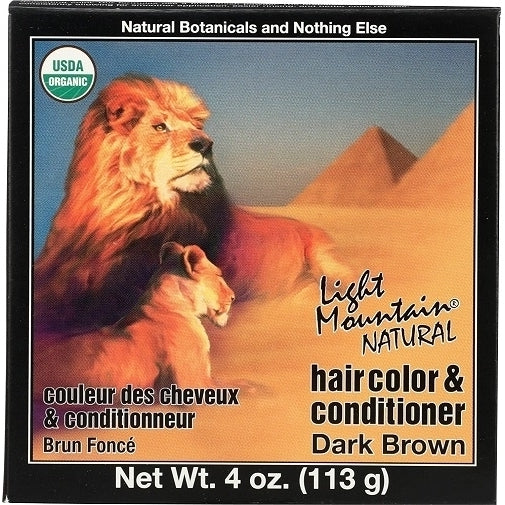 Light Mountain Natural Hair Color and Conditioner Dark Brown Image 1