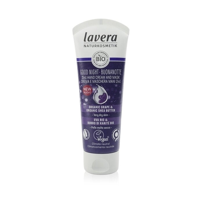Lavera - Good Night 2In1 Hand Cream and Mask Wirh Organic Grape and Organic Shea Butter - For Very Dry Skin(75ml/2.6oz) Image 1
