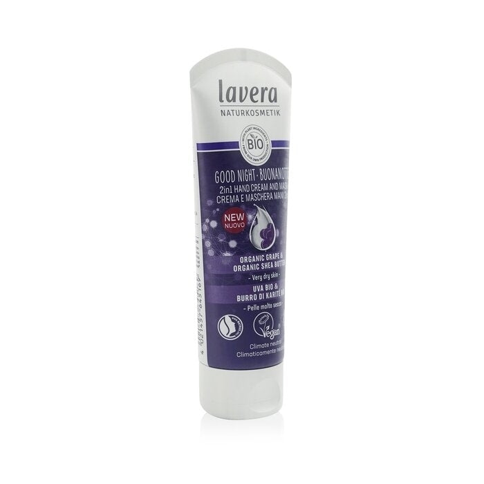 Lavera - Good Night 2In1 Hand Cream and Mask Wirh Organic Grape and Organic Shea Butter - For Very Dry Skin(75ml/2.6oz) Image 2