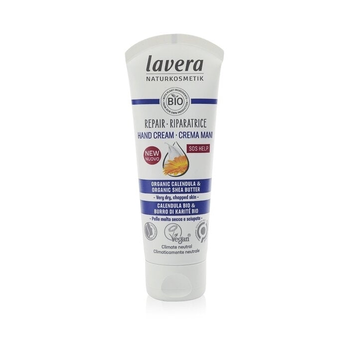 Lavera - SOS Help Repar Hand Cream With Organic Celendula and Organic Shea Butter - For Very Dry Chapped Image 1