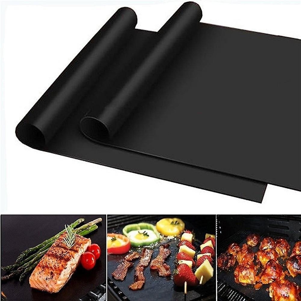 5pcs Non-stick Bbq Grill Mat Reusable Dishwasher Safe Backing Sheet Image 1