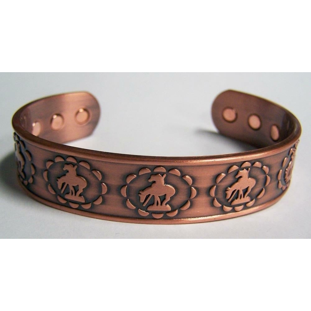 END OF TRAIL PURE COPPER SIX MAGNETS CUFFED BRACELET  health pain relieve 598 Image 1