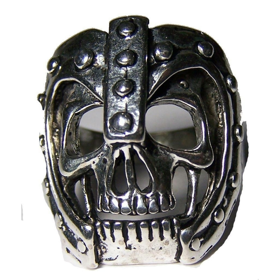 Quality ARMOR HELMET SKULL RING 73 jewelry unisex MENS womens BIKER skulls Image 1
