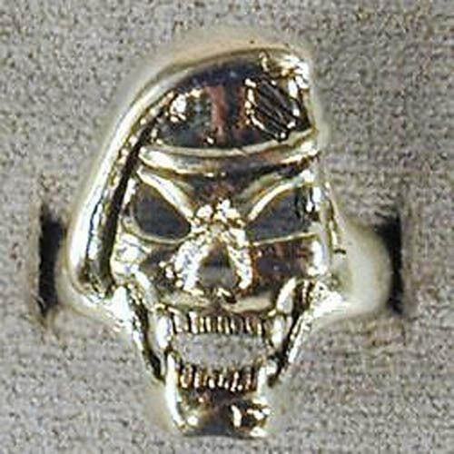 DELUXE MILTARY SPECIAL FORCES SKULL VAMPIRE SILVER BIKER RING BR124 RINGS Image 1