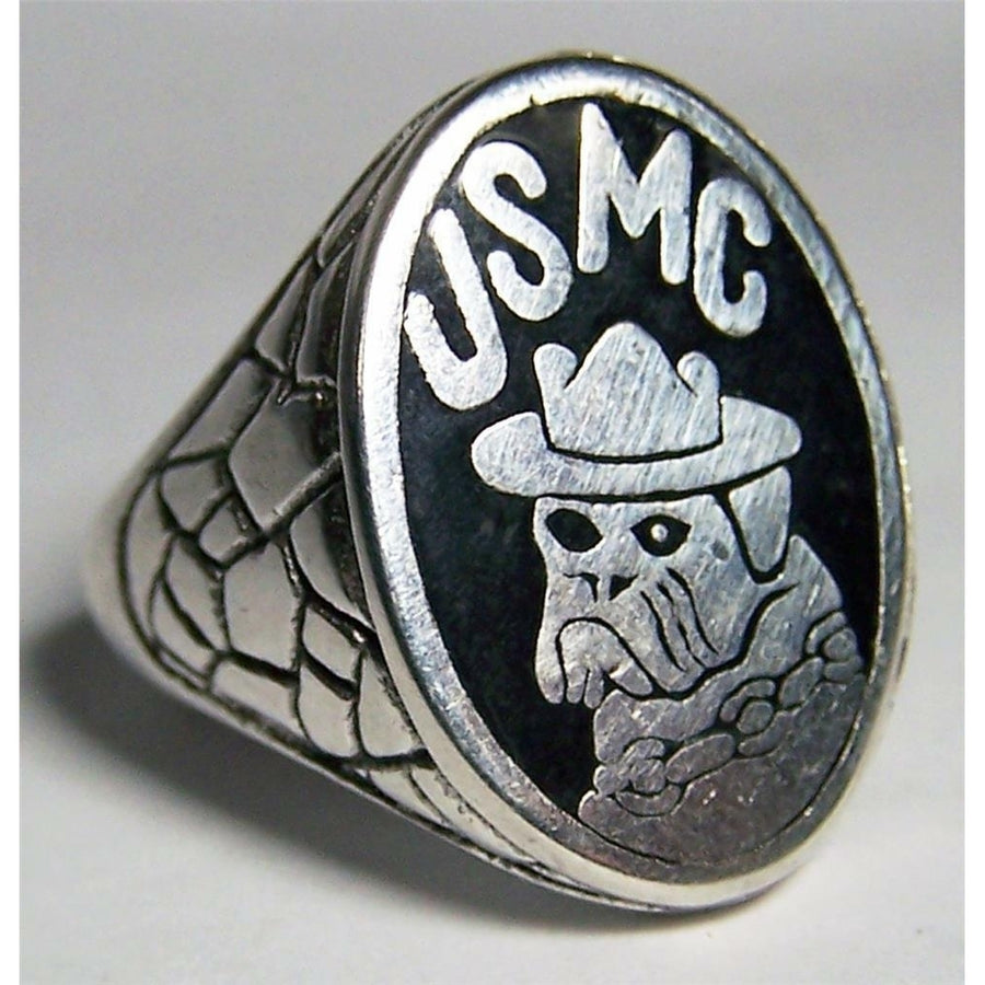 Quality UNITED STATE MARINE CORP BIKER RING BR47R jewelry unisex MENS Image 1